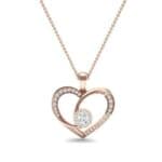 Jeweled Heart Diamond Pendant (0.47 CTW) Top Dynamic View