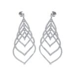 Pave Leaflet Diamond Earrings (2.41 CTW) Perspective View