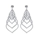 Pave Leaflet Diamond Earrings (2.41 CTW) Side View