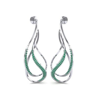 Filament Emerald Earrings (0.84 CTW) Perspective View