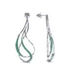 Filament Emerald Earrings (0.84 CTW) Top Dynamic View