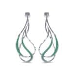 Filament Emerald Earrings (0.84 CTW) Side View