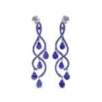 Cascade Blue Sapphire Earrings (2.97 CTW) Perspective View