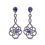Pirouette Blue Sapphire Earrings (2.44 CTW) Perspective View
