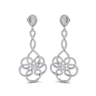 Pirouette Diamond Earrings (2.44 CTW) Perspective View