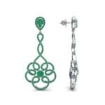 Pirouette Emerald Earrings (2.44 CTW) Top Dynamic View