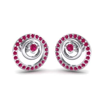 Concentric Ruby Earrings (0.27 CTW) Perspective View