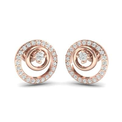 Concentric Diamond Earrings (0.27 CTW) Perspective View