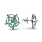 Shuriken Emerald Earrings (0.31 CTW) Top Dynamic View