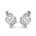 Studded Crosshatch Diamond Earrings (0.16 CTW) Perspective View