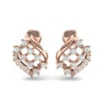 Studded Crosshatch Diamond Earrings (0.16 CTW) Side View