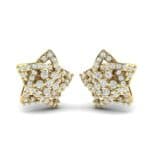 Pave Pentagram Diamond Earrings (0.47 CTW) Perspective View