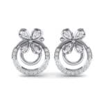 Flower Wheel Diamond Earrings (0.22 CTW) Side View