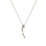 Rose Gold Ribbon Pendant Perspective View