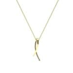 Yellow Gold Ribbon Pendant Perspective View