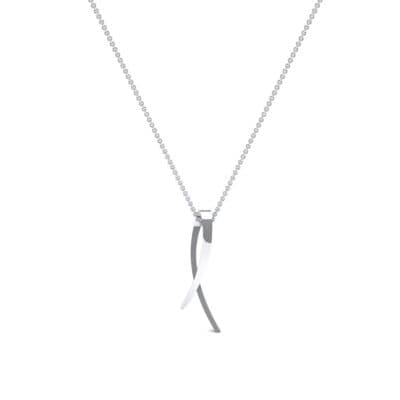 Silver Ribbon Pendant Perspective View