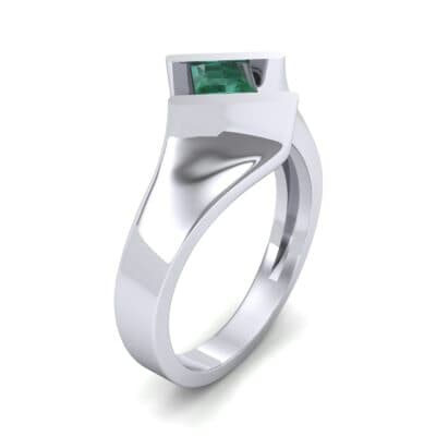 Bold Tension Emerald Ring (0.45 CTW) Perspective View