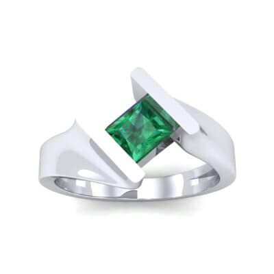 Bold Tension Emerald Ring (0.45 CTW) Top Dynamic View