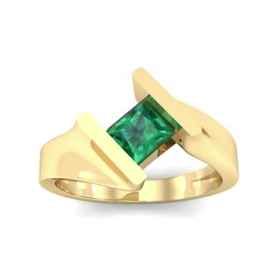 Bold Tension Emerald Ring (0.45 CTW) Top Dynamic View