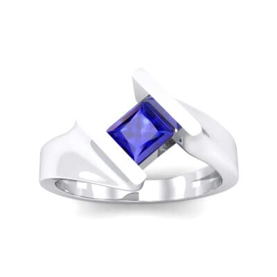 Bold Tension Blue Sapphire Ring (0.45 CTW) Top Dynamic View