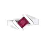 Bold Tension Ruby Ring (0.45 CTW) Top Flat View