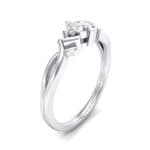 Chevron Twist Solitaire Crystal Engagement Ring (0.25 CTW) Perspective View