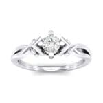Chevron Twist Solitaire Crystal Engagement Ring (0.25 CTW) Top Dynamic View