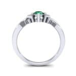 Chevron Twist Solitaire Emerald Engagement Ring (0.25 CTW) Side View