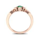 Chevron Twist Solitaire Emerald Engagement Ring (0.25 CTW) Side View