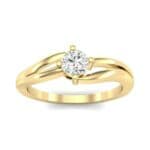 Double Shank Solitaire Diamond Engagement Ring (0.26 CTW) Top Dynamic View