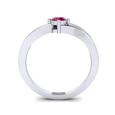 Double Shank Solitaire Ruby Engagement Ring (0.26 CTW) Side View