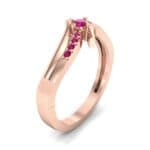 Prong-Set Illusion Bypass Ruby Engagement Ring (0.16 CTW) Perspective View