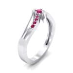 Prong-Set Illusion Bypass Ruby Engagement Ring (0.16 CTW) Perspective View