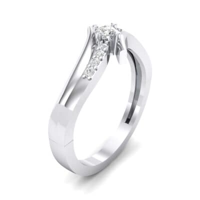 Prong-Set Illusion Bypass Crystal Engagement Ring (0.16 CTW) Perspective View