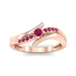 Prong-Set Illusion Bypass Ruby Engagement Ring (0.16 CTW) Top Dynamic View