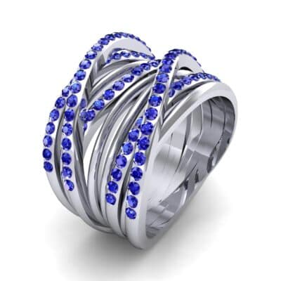 Half-Pave Tangle Ring (1.16 CTW) Perspective View