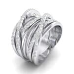 Half-Pave Tangle Ring (1.16 CTW) Perspective View