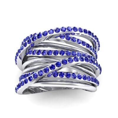 Half-Pave Tangle Ring (1.16 CTW) Top Dynamic View