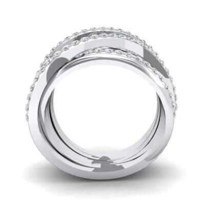 Half-Pave Tangle Ring (1.16 CTW) Side View
