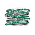 Half-Pave Tangle Ring (1.16 CTW) Top Flat View