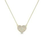 Pave Heart Diamond Necklace (0.65 CTW) Perspective View