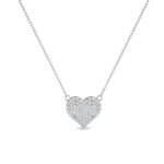 Pave Heart Crystal Necklace (0.65 CTW) Perspective View