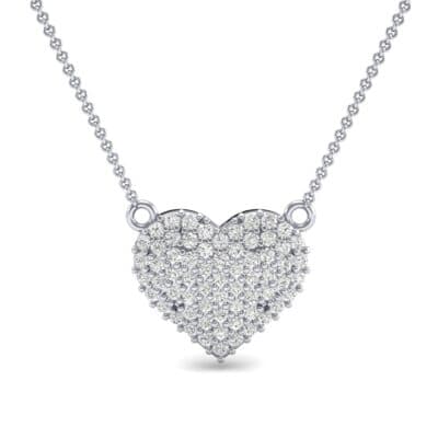 Pave Heart Diamond Necklace (0.65 CTW) Top Dynamic View