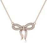 Pave Bow Diamond Necklace (0.3 CTW) Top Dynamic View