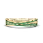 Pave Strand Emerald Cuff (1.92 CTW) Perspective View