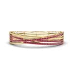 Pave Strand Ruby Cuff (1.92 CTW) Perspective View