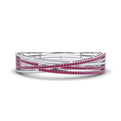Pave Strand Ruby Cuff (1.92 CTW) Perspective View