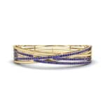 Pave Strand Blue Sapphire Cuff (1.92 CTW) Perspective View