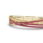 Pave Strand Ruby Cuff (1.92 CTW) Top Dynamic View