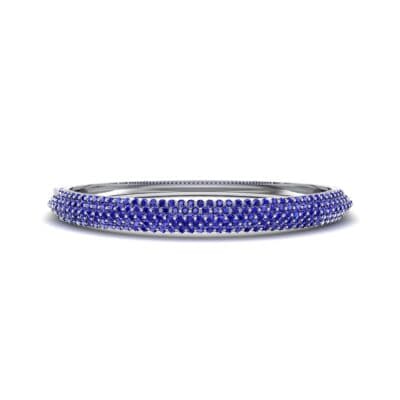 Pave Shield Blue Sapphire Cuff (2.64 CTW) Perspective View